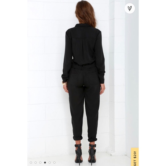 MinkPink Sinking Ships Black Long Sleeve Jumpsuit XS - Picture 4 of 9